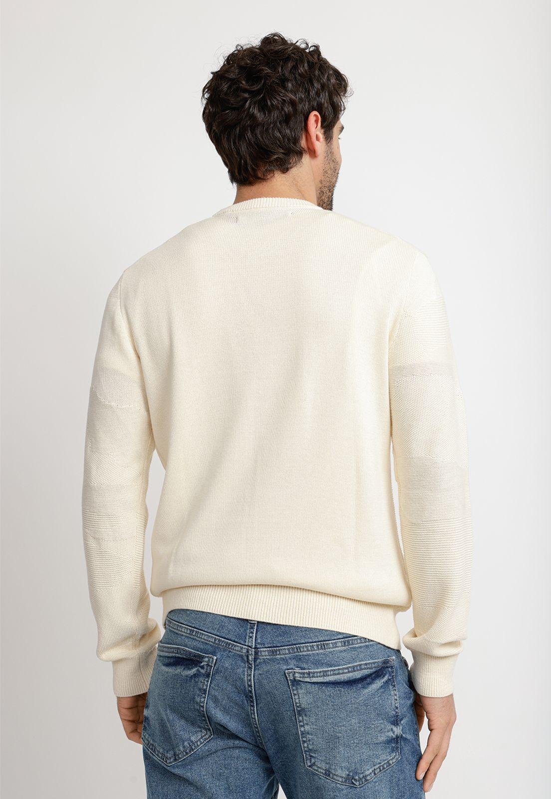 Sweater Hombre Cuello Redondo Crudo-1