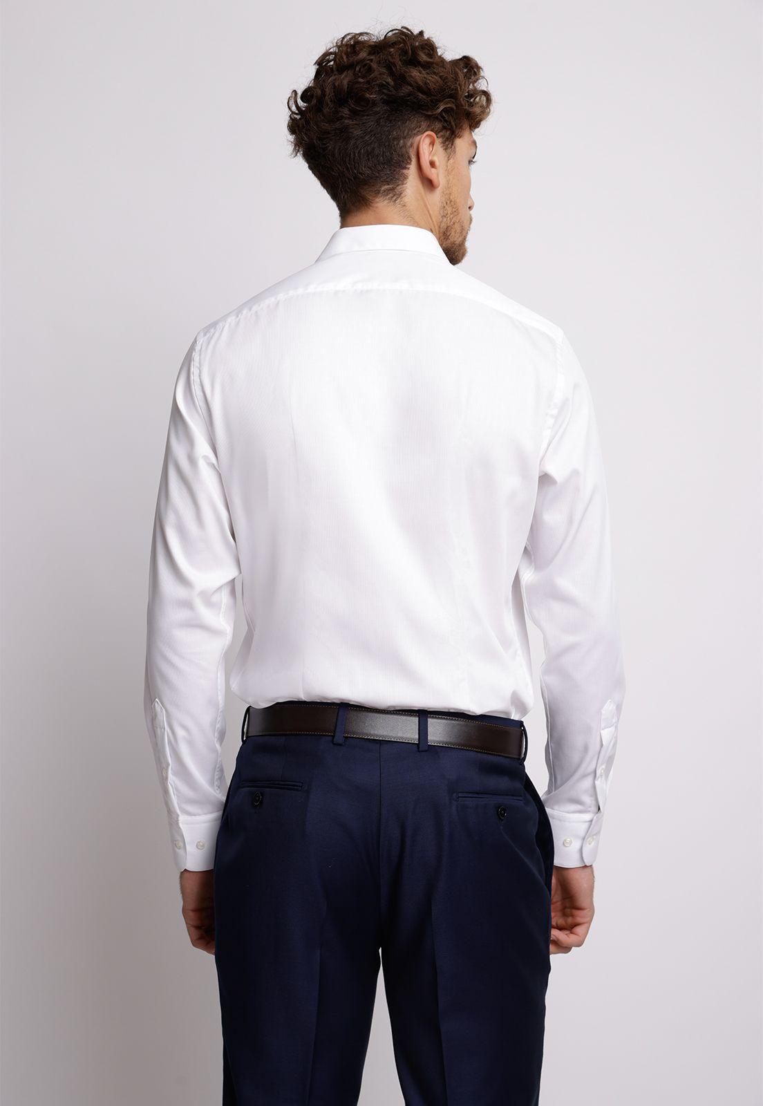 Camisa hombre Formal Slim Fit Vercelli Algodón Blanco-1