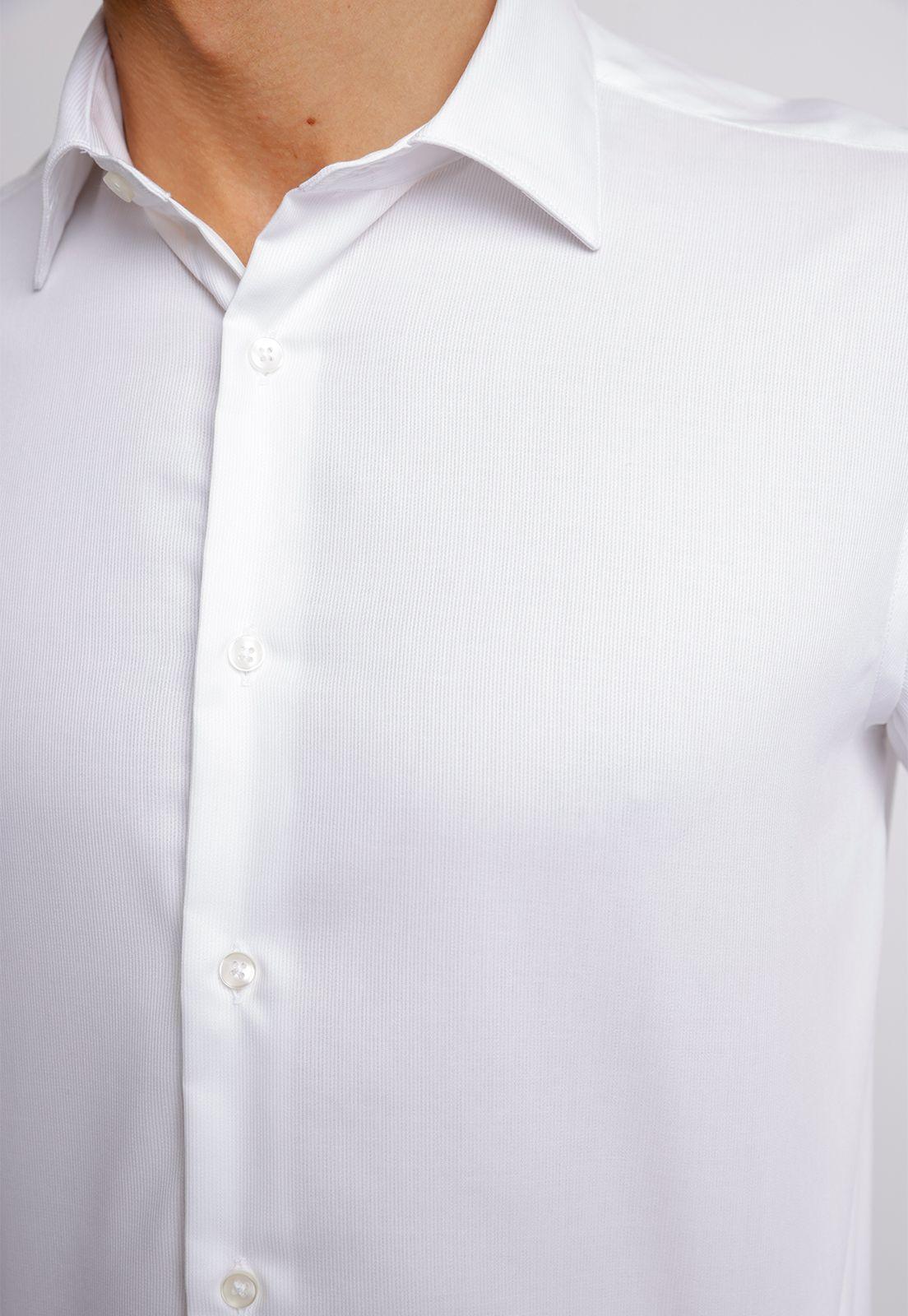 Camisa hombre Formal Slim Fit Vercelli Algodón Blanco-2