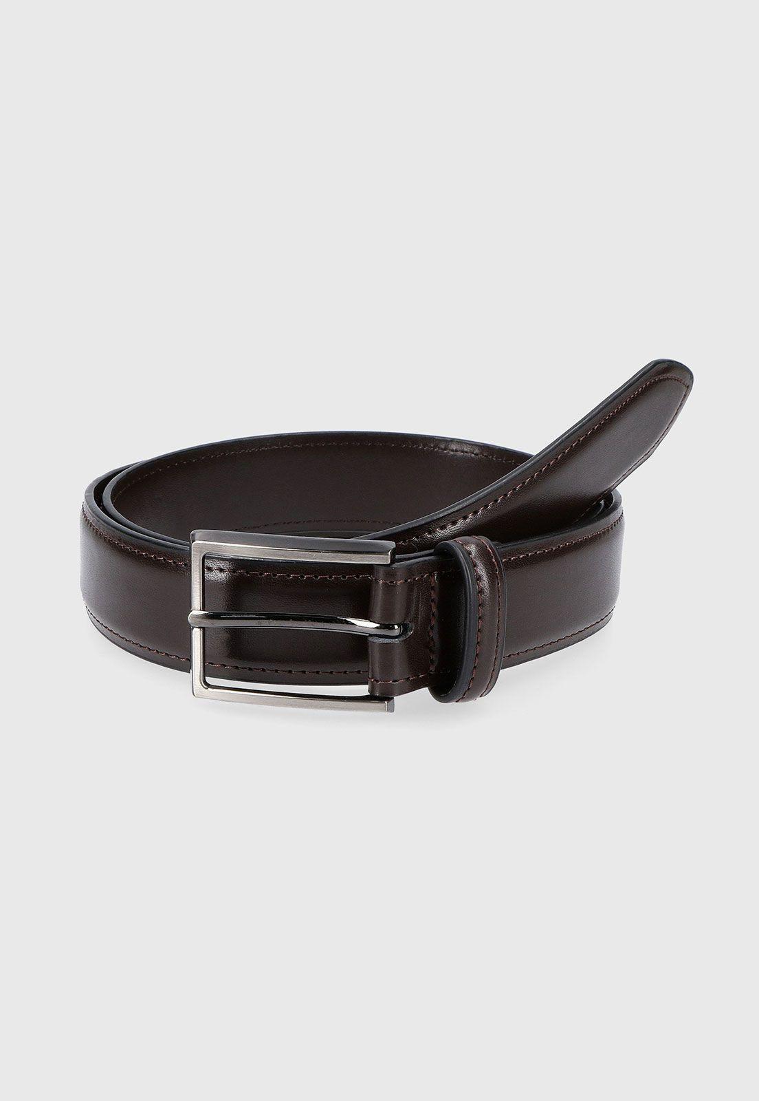 cinturón formal cuero café-0