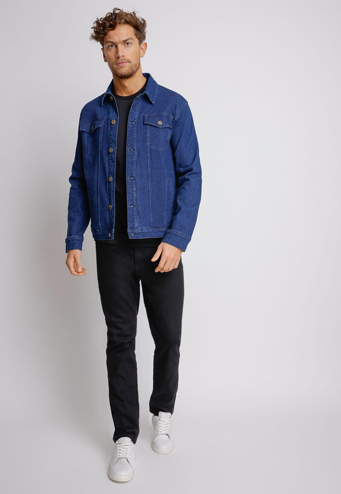 Chaqueta hombre Slim Fit Tiana Algodón Azul-3