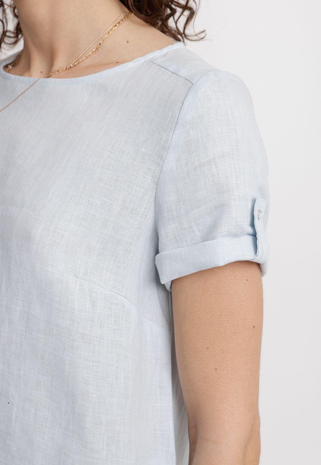 Blusa Mujer Garza Viscosa Celeste-2