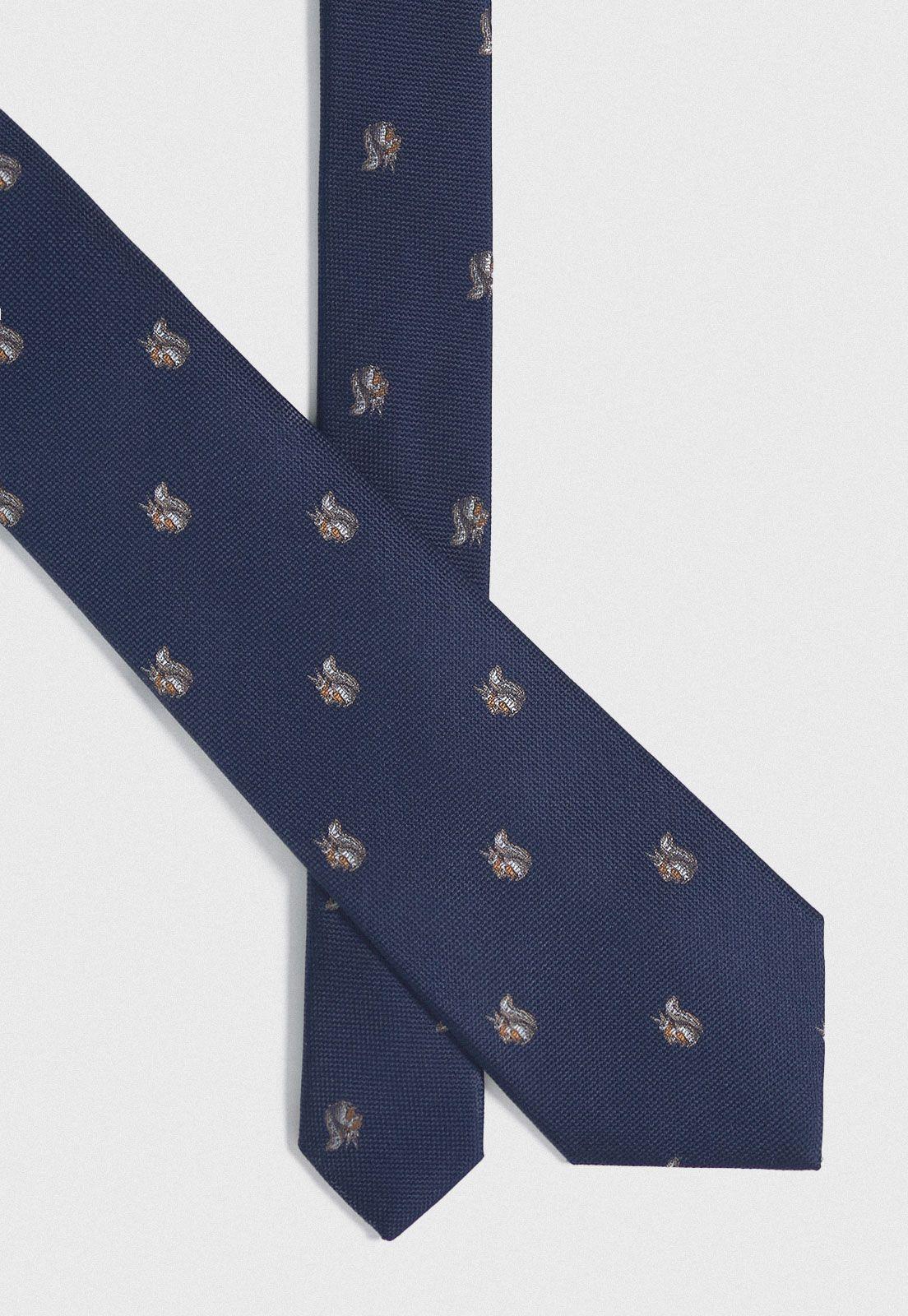 Corbata Formal Hombre Travel Seda Azul-1