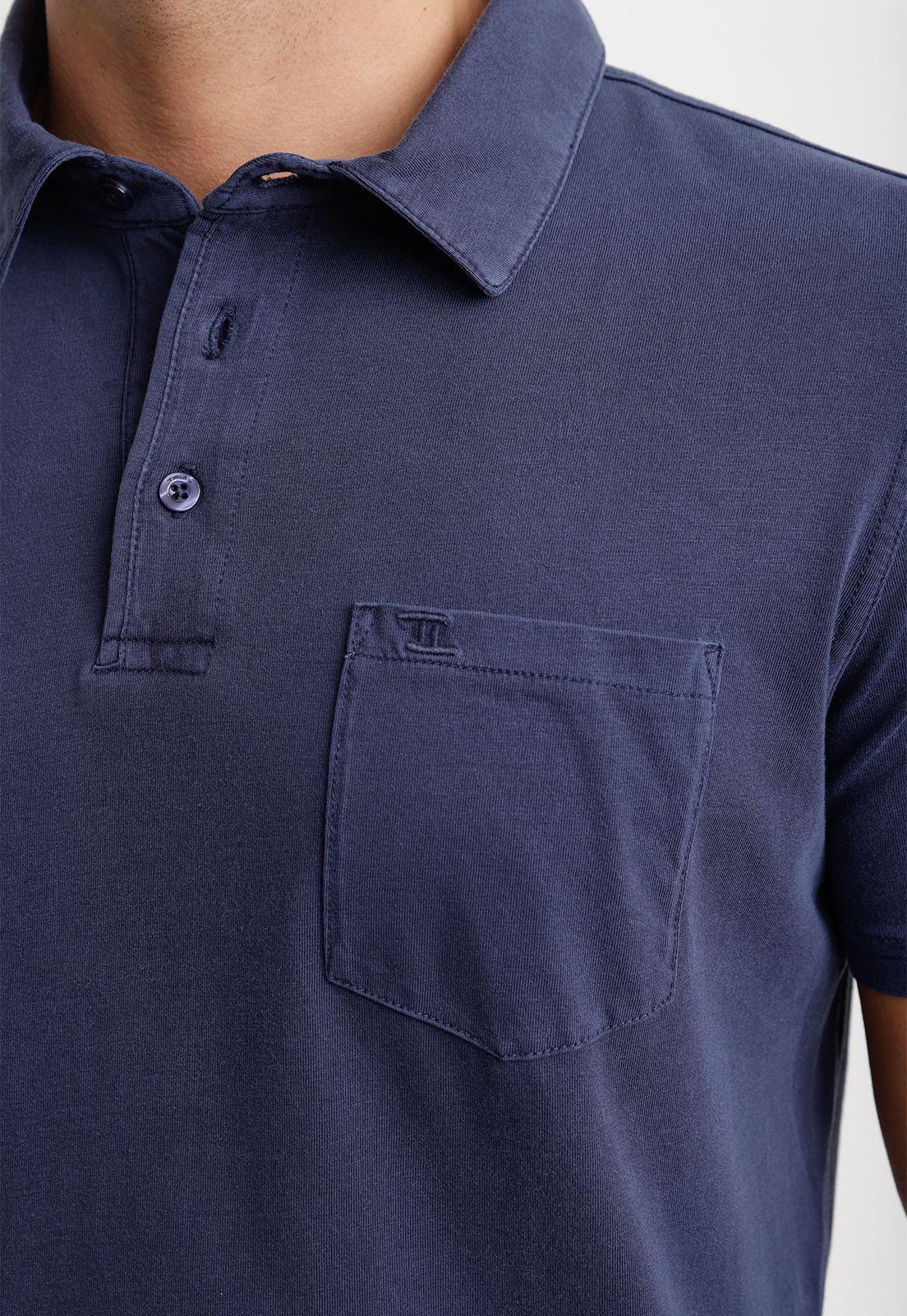 Polera Polo 100% Algodón Pima Marc Azul Marino-2