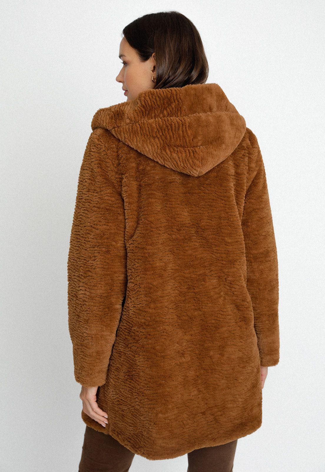 Parka Acolchada Reversible De Mujer Alizee Tabaco-3