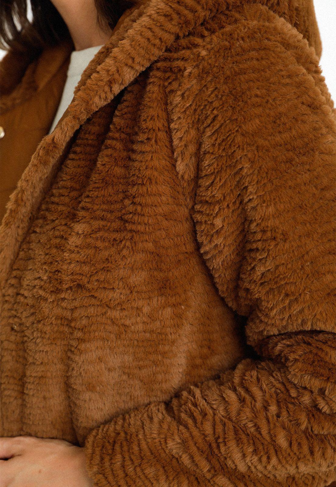 Parka Acolchada Reversible De Mujer Alizee Tabaco-5