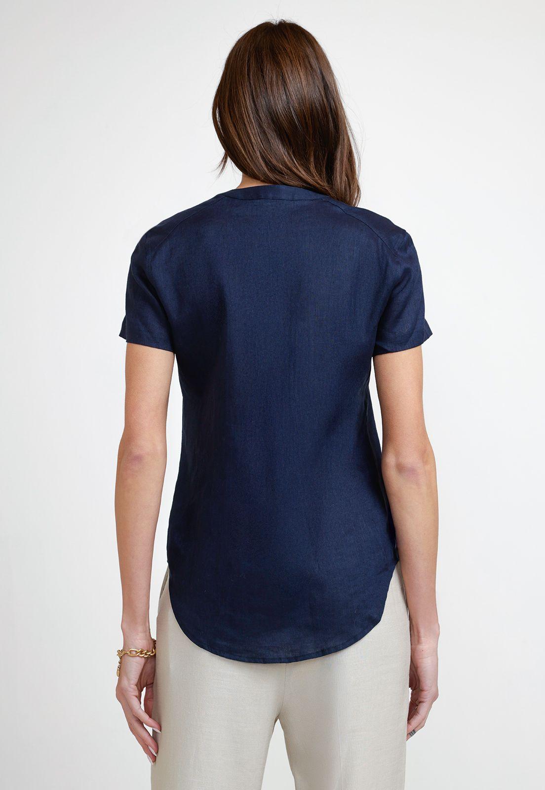 Blusa de Mujer Modelo Keiko Color Marino-1