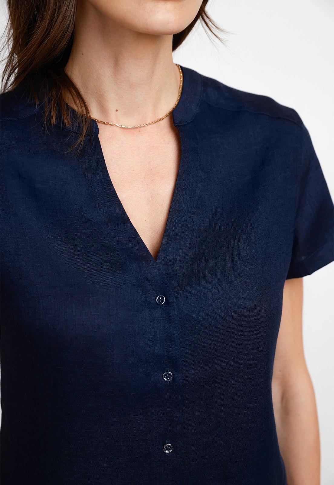 Blusa de Mujer Modelo Keiko Color Marino-2