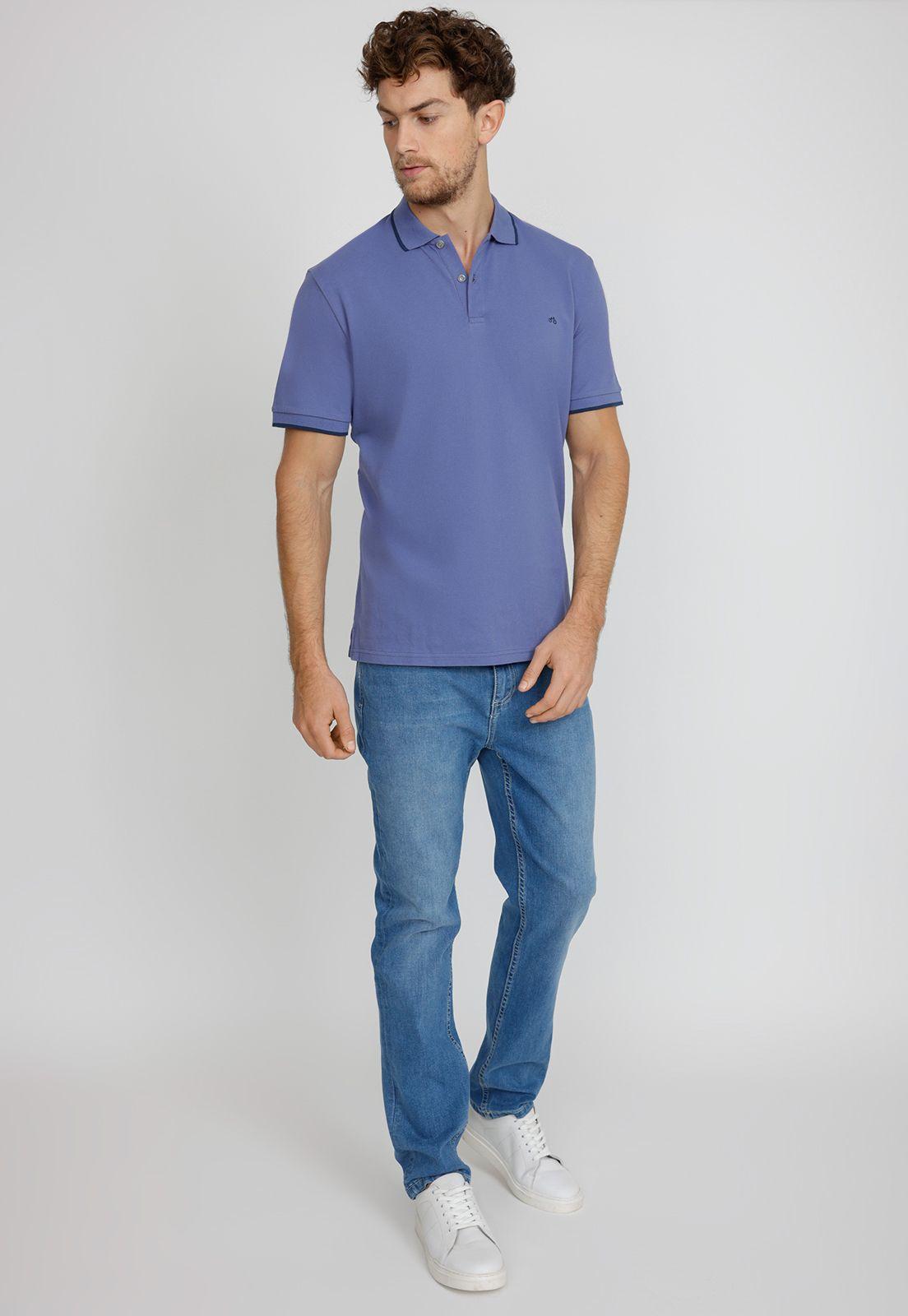 Polera Manga Corta hombre Regular Marinni Algodón Lavanda-3