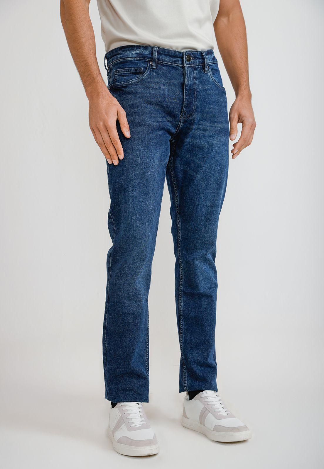 Jeans Hombre Slim Fit Azul Oscuro-0