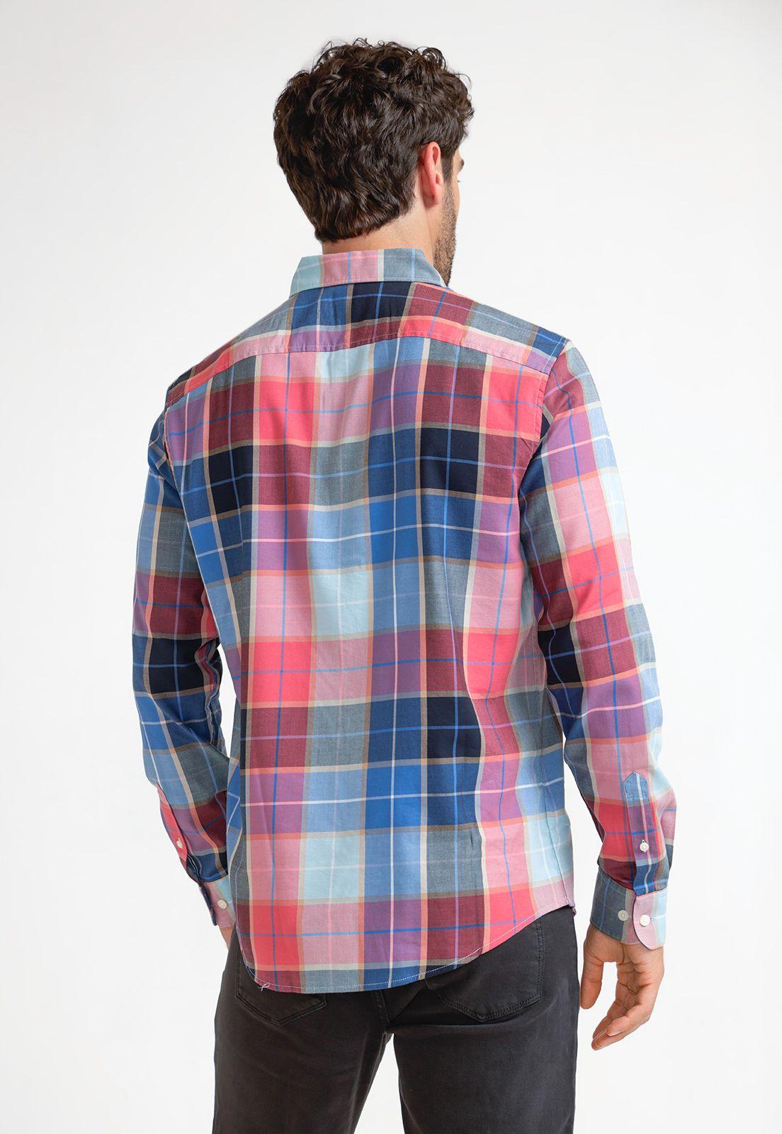 Camisa Hombre A Cuadros Azul-1