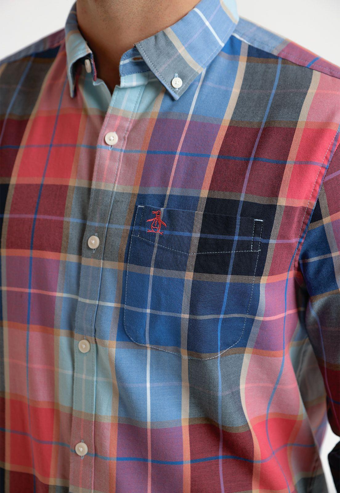 Camisa Hombre A Cuadros Azul-2