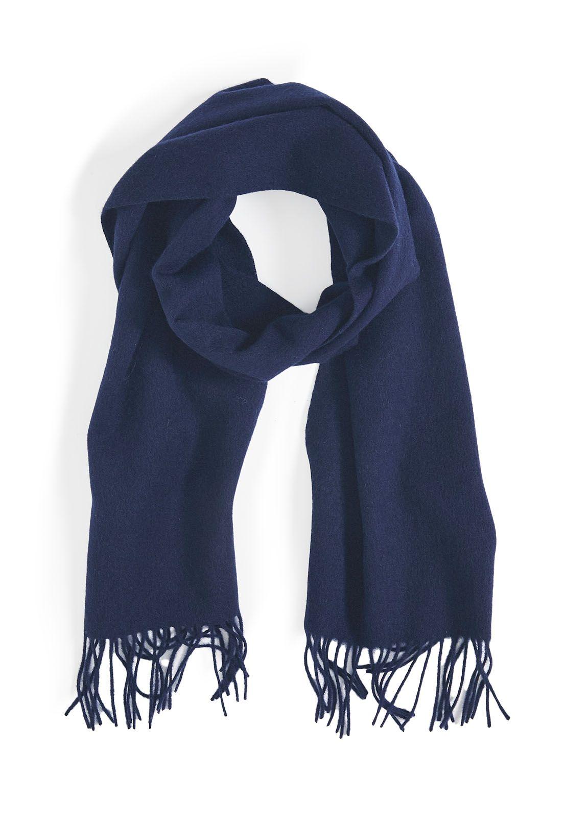 Bufanda Hombre Lana Merino Navy-2