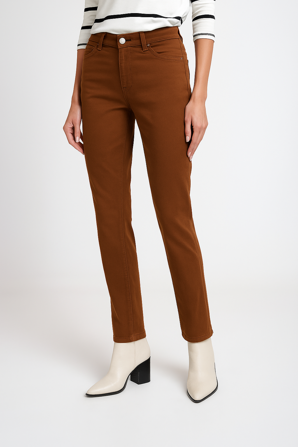 Pantalón De Mujer Modelo Ely 24 Color Cafe-0