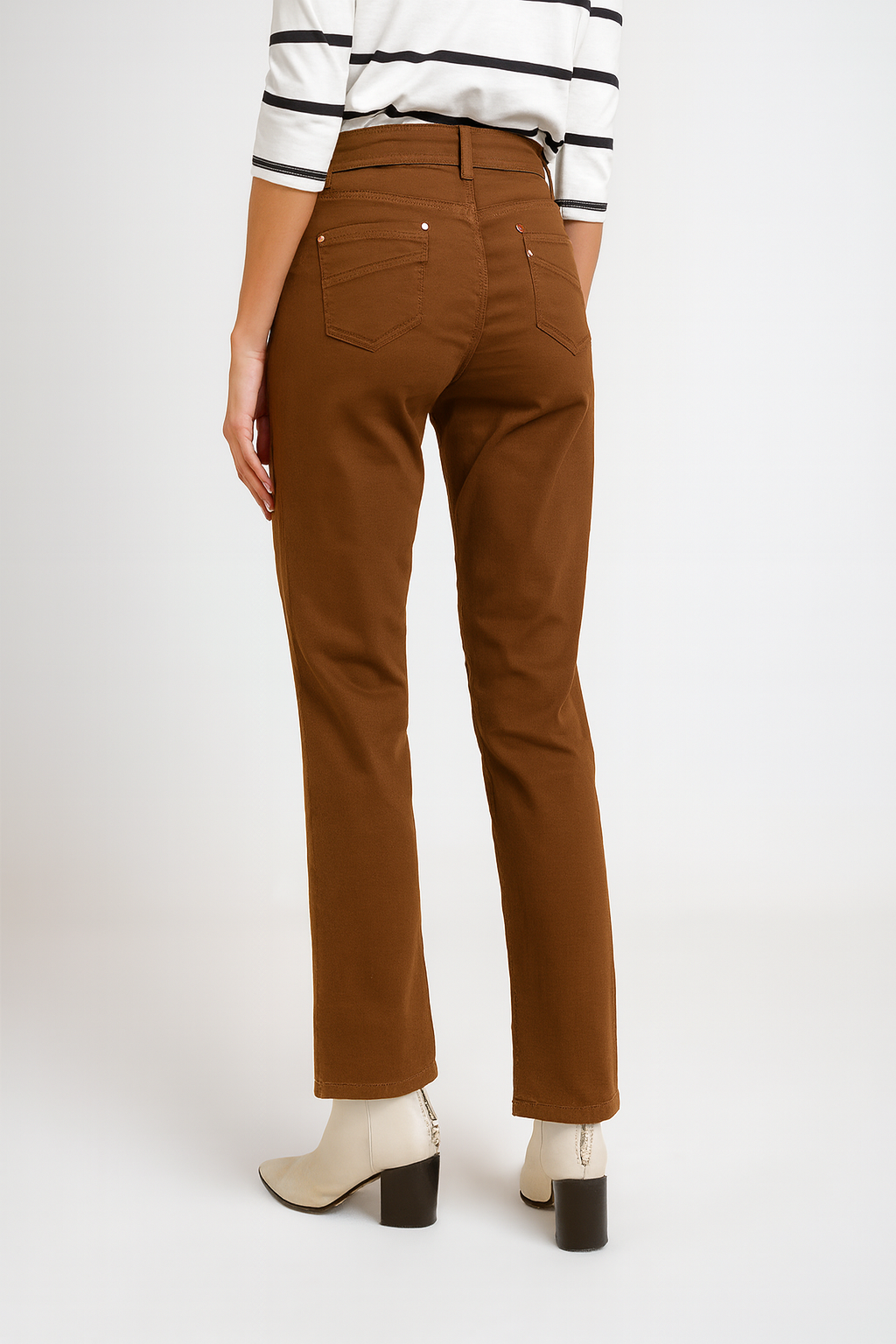 Pantalón De Mujer Modelo Ely 24 Color Cafe-1