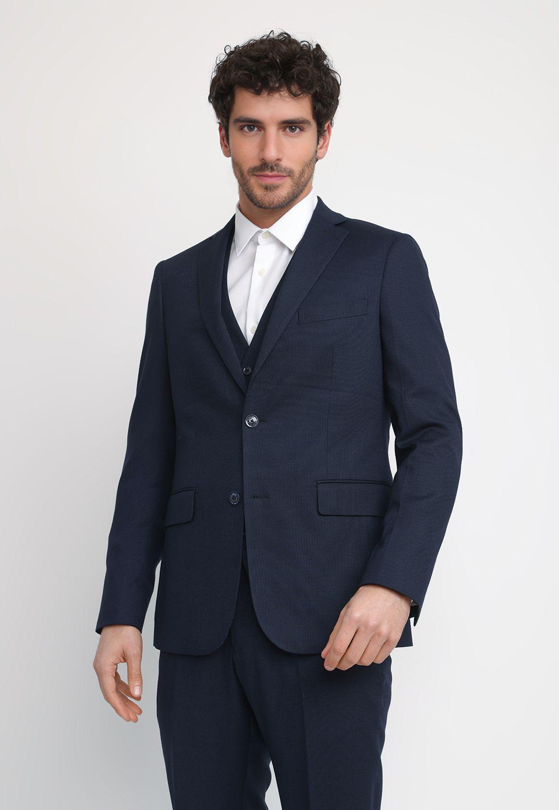 Chaqueta Formal Hombre Suit Separate Navy THE WASHABLE SLIM SUIT-0