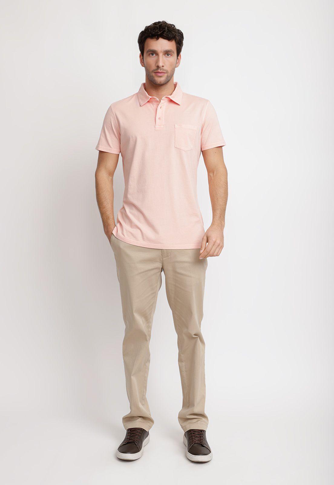 Polera Polo Algodón Pima Marc Coral-3