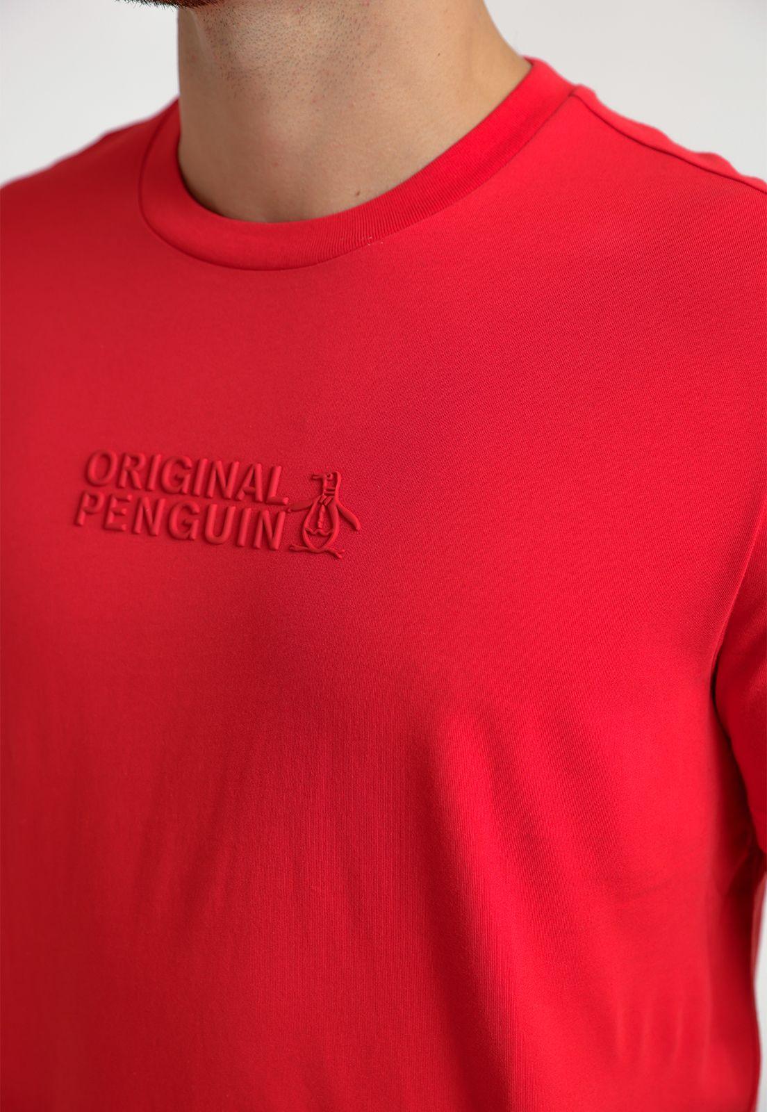 Polera Hombre Cuello Redondo Rojo-2
