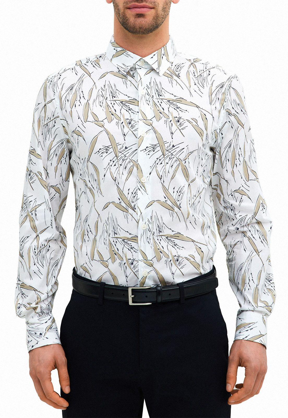 Camisa Estampada Hojas-0