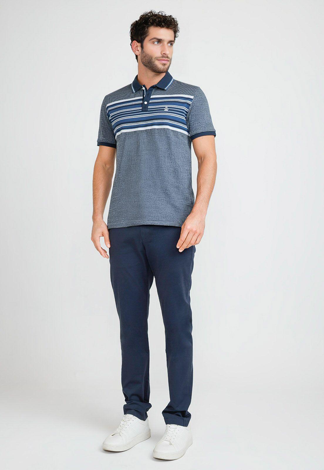 Polera Hombre Polo Azul-3