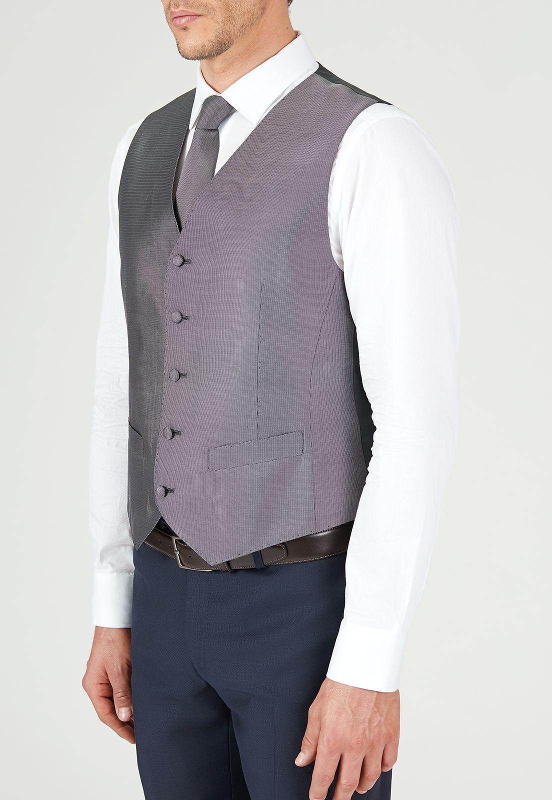 Gilet  hombre Formal Regular fit Luxury Seda Gris marengo -0