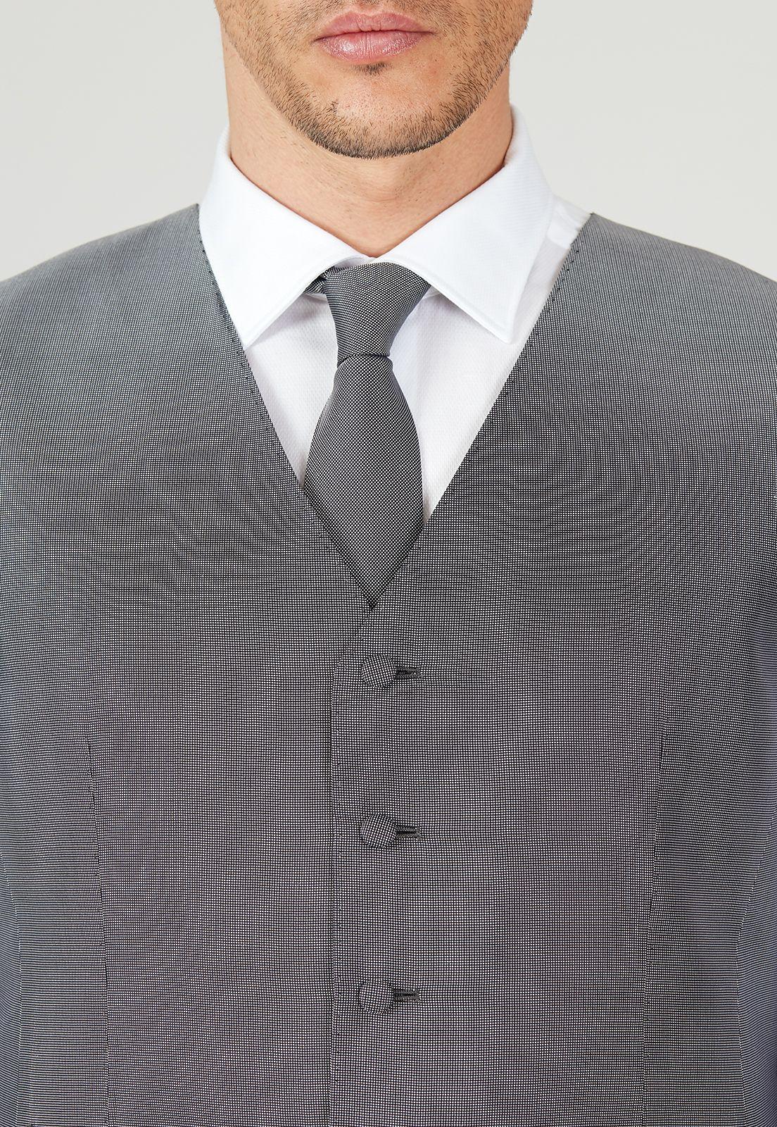 Gilet  hombre Formal Regular fit Luxury Seda Gris marengo -2