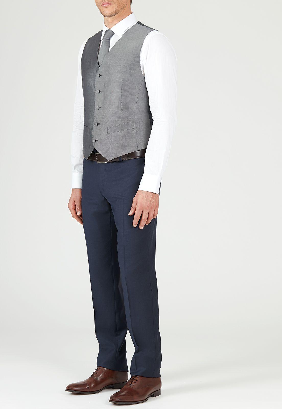 Gilet  hombre Formal Regular fit Luxury Seda Gris marengo -3