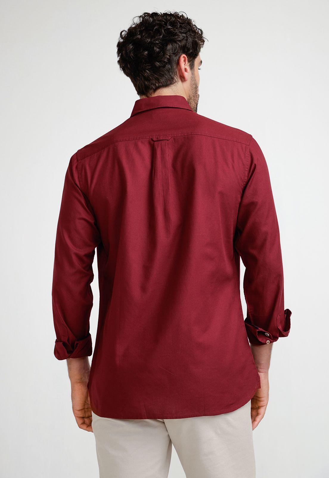 Camisa Oxford Hombre Blake Burdeo-1