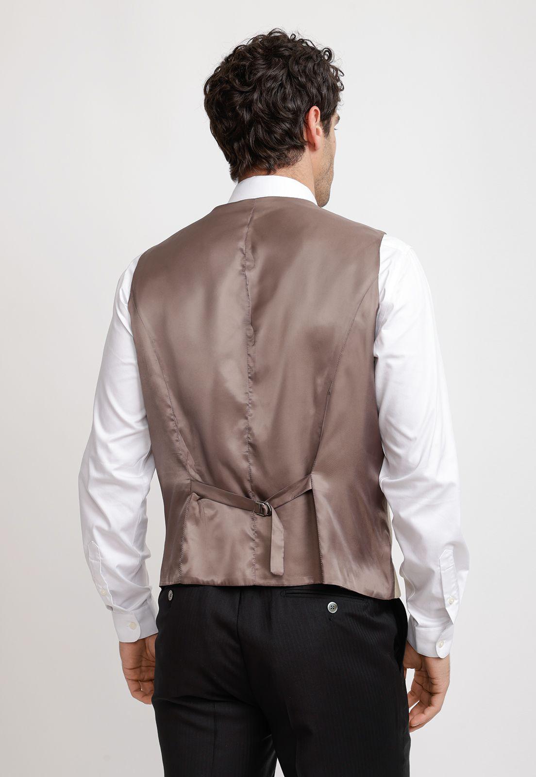 Gilet Hombre Formal Graduación Beige-1