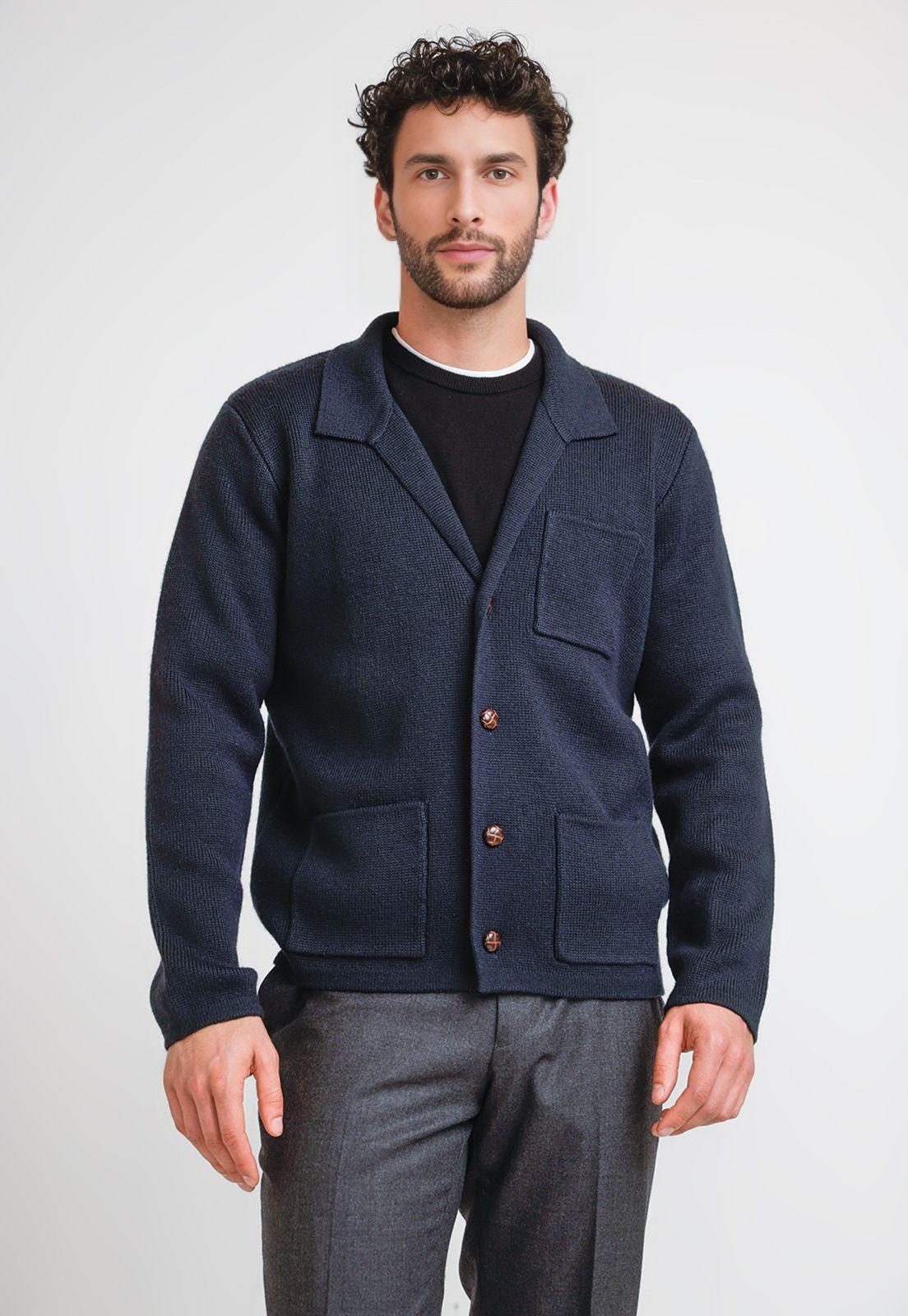 Cardigan Hombre Phillip Azul Marino-0