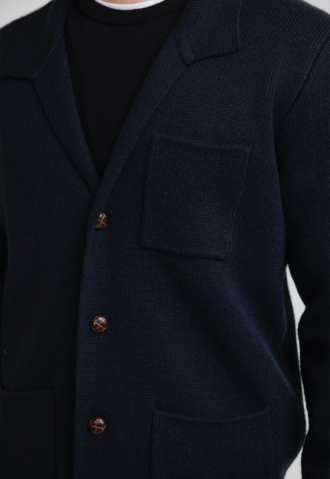 Cardigan Hombre Phillip Azul Marino-2