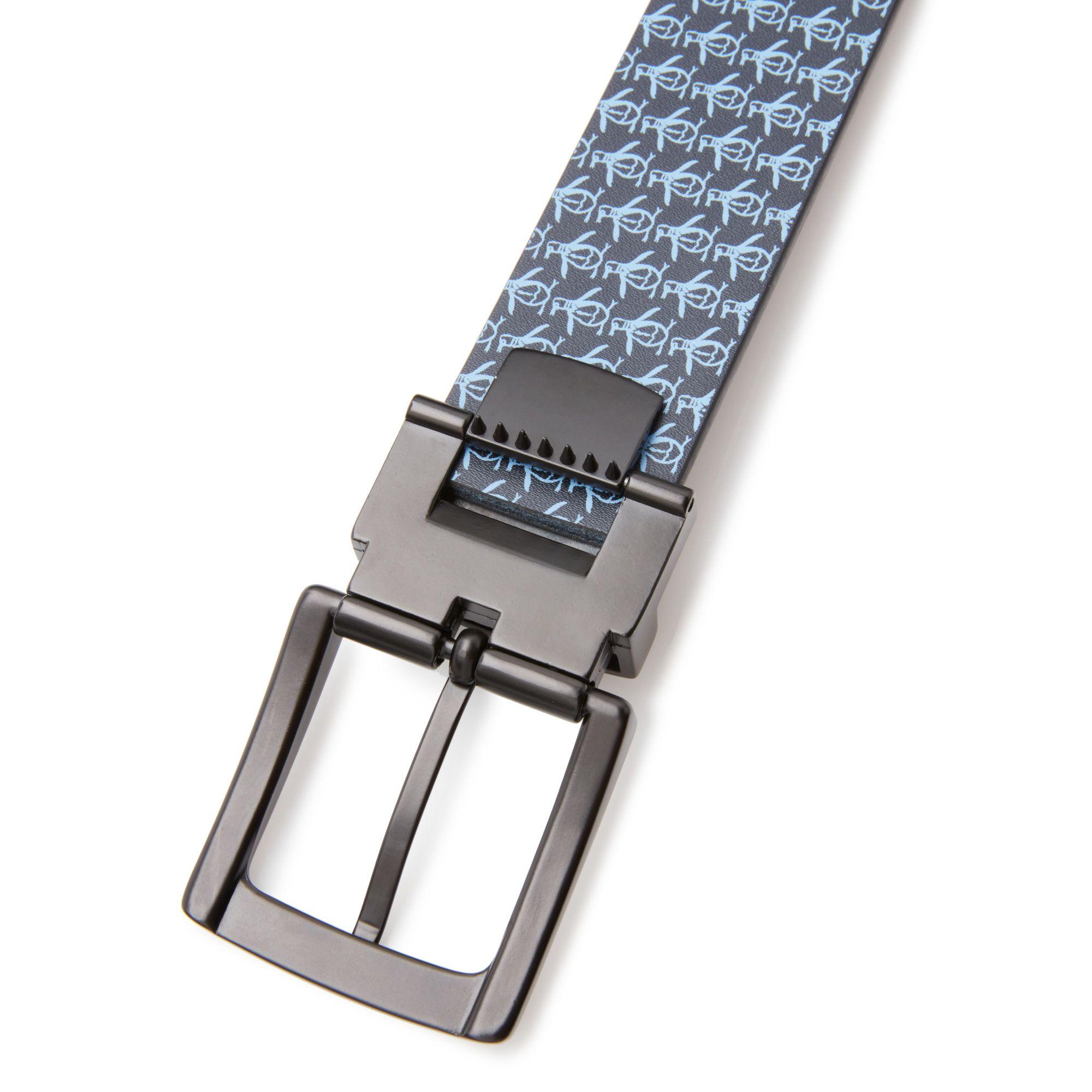 Cinturón De Hombre Cuero Estampado Navy-3