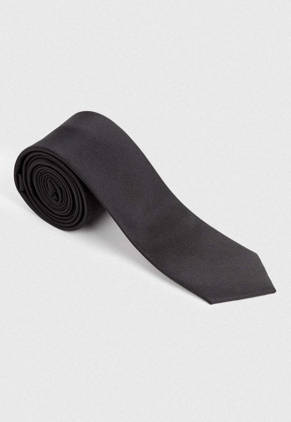 Corbata hombre Formal Graduación Microfibra Negro -0