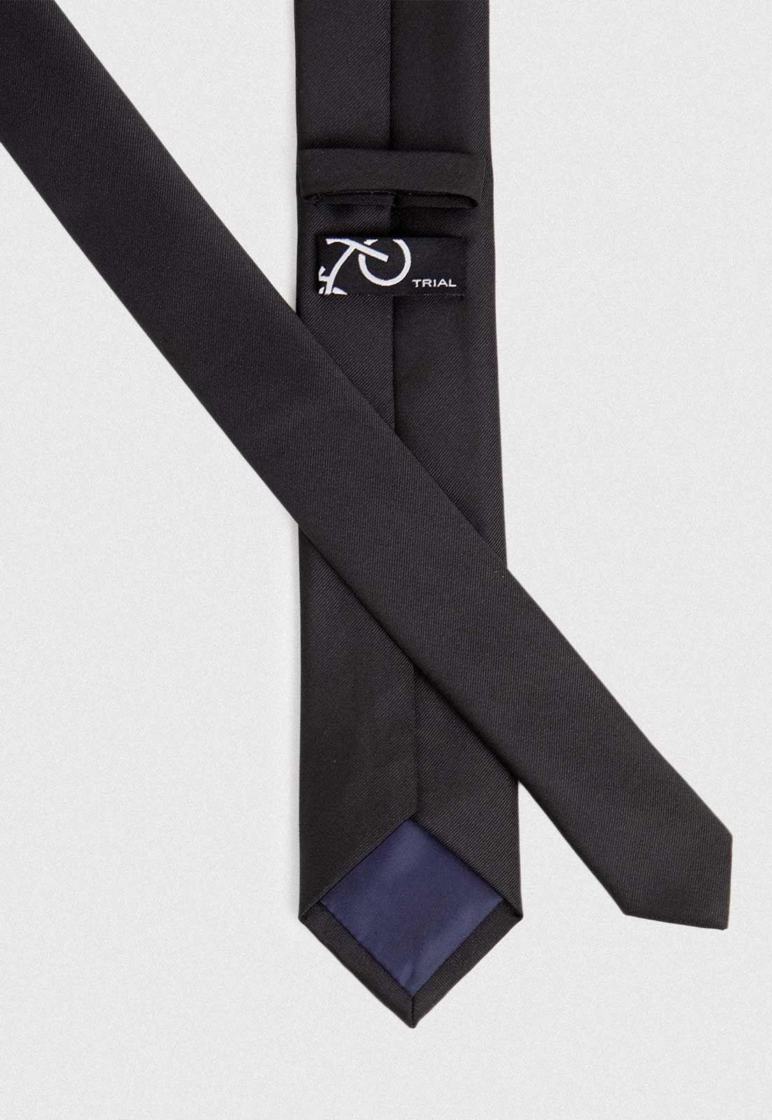 Corbata hombre Formal Graduación Microfibra Negro -2