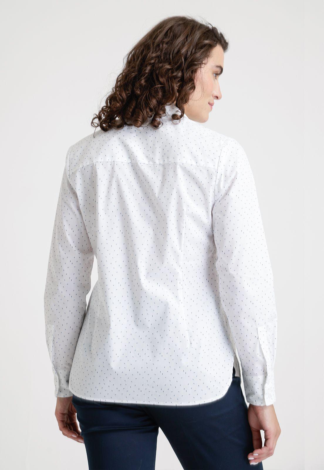 Blusa De Mujer Modelo Kora Color Blanco/Azul-1