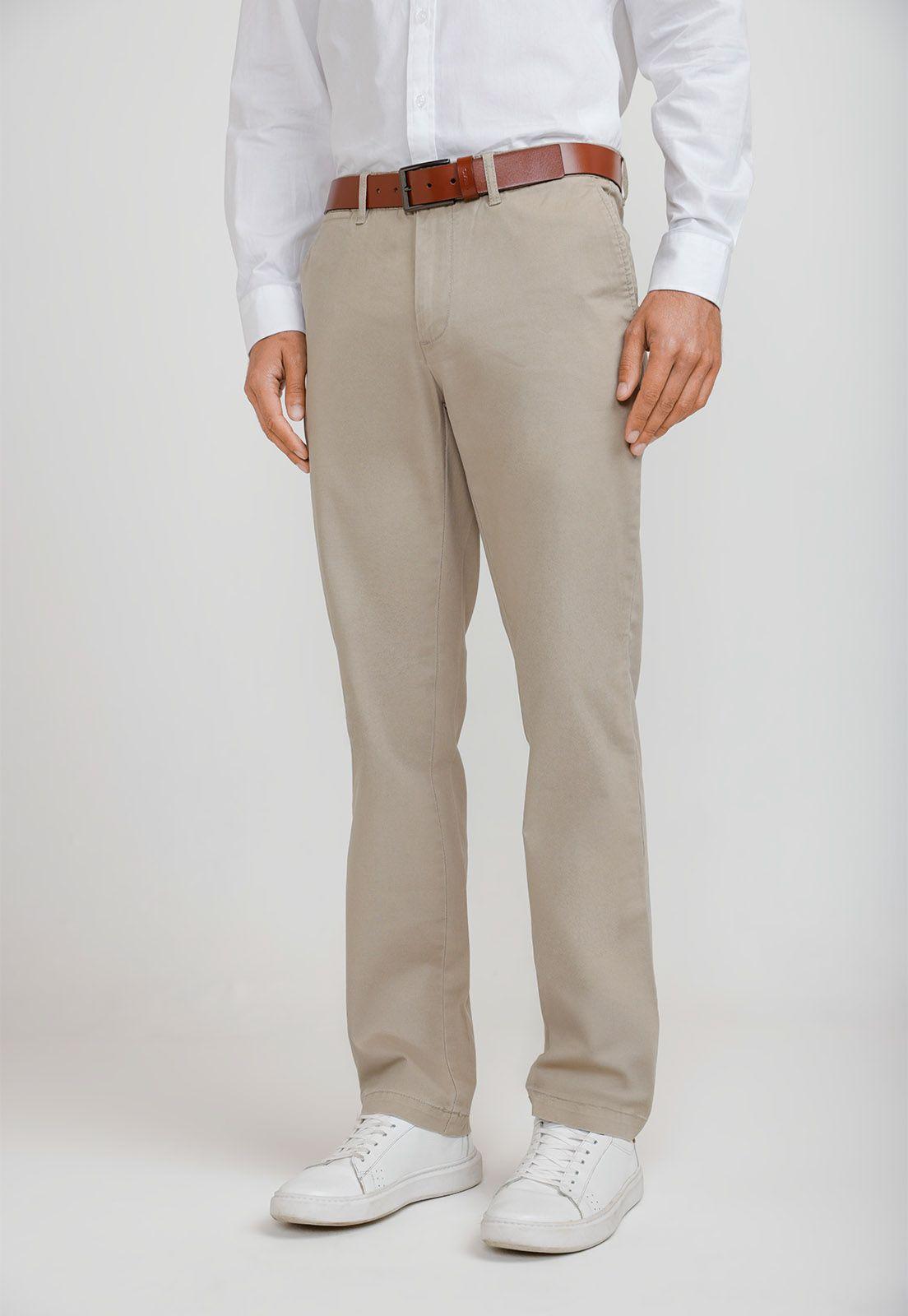 Pantalón Chino Hombre Algodón Vinci Beige-0