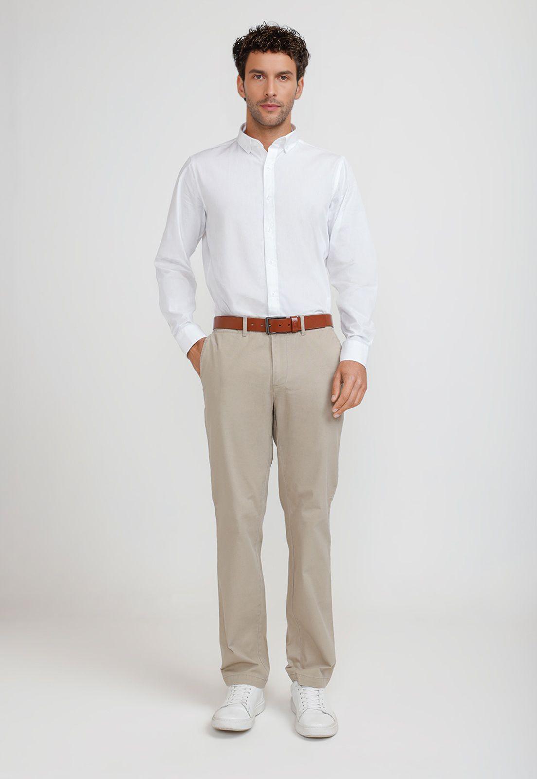 Pantalón Chino Hombre Algodón Vinci Beige-3