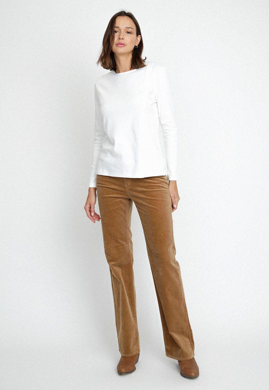 Polera Cecil Algodón Peruano - Crudo-3