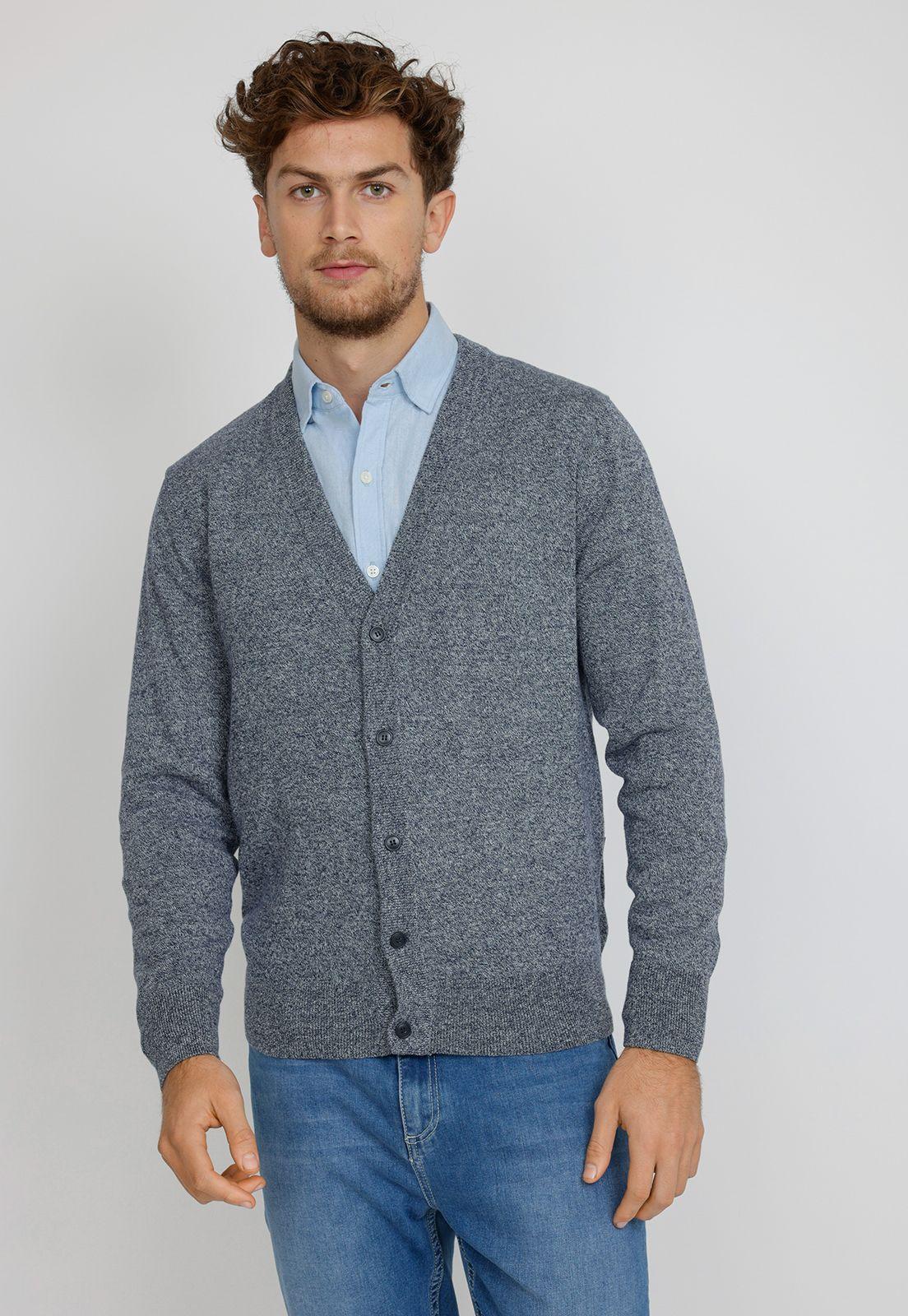 Tejido hombre Casual Slim Fit Paulo Algodón Azul marino -0