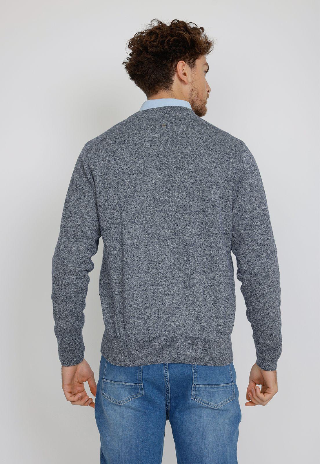 Tejido hombre Casual Slim Fit Paulo Algodón Azul marino -1