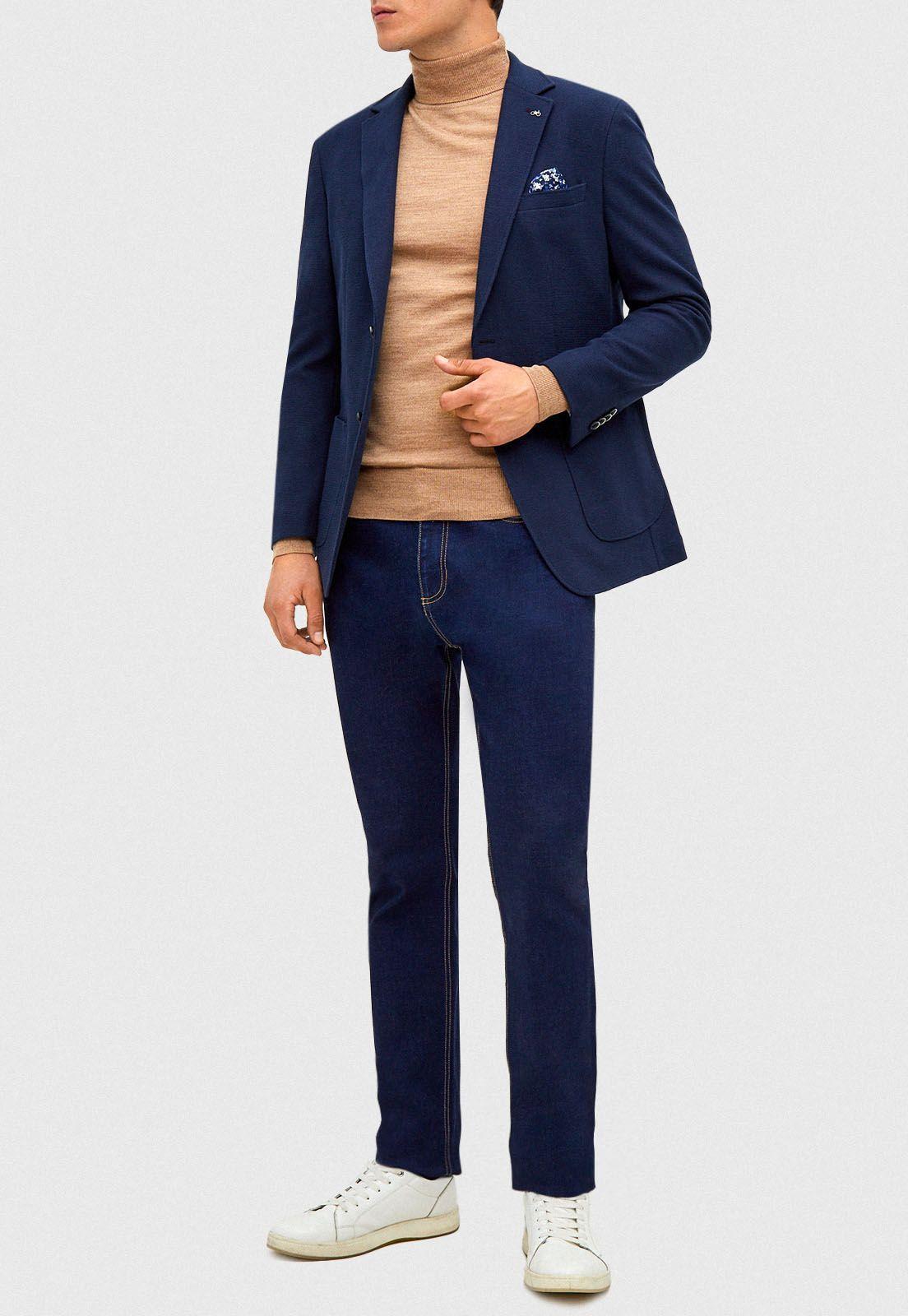 Chaqueta Basic Knit Jacket Navy-3