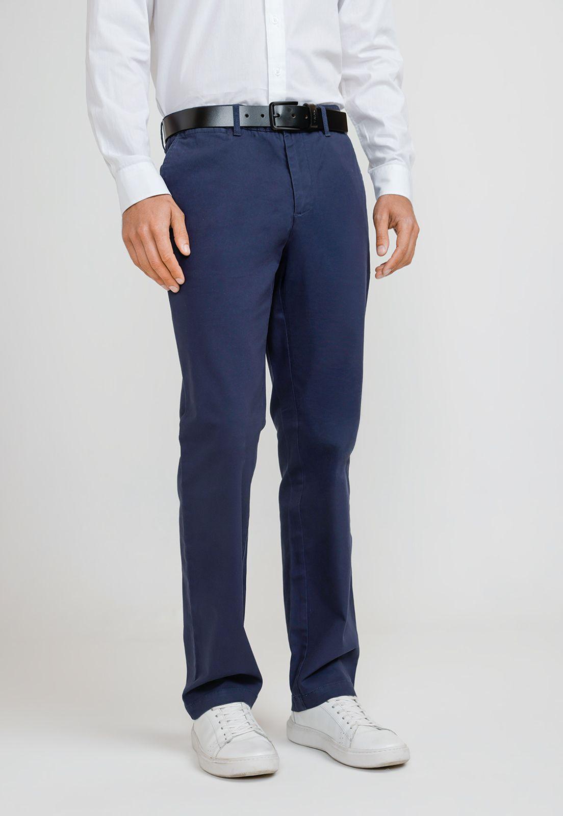 Pantalón Chino Hombre Algodón Vinci Azul Marino-0