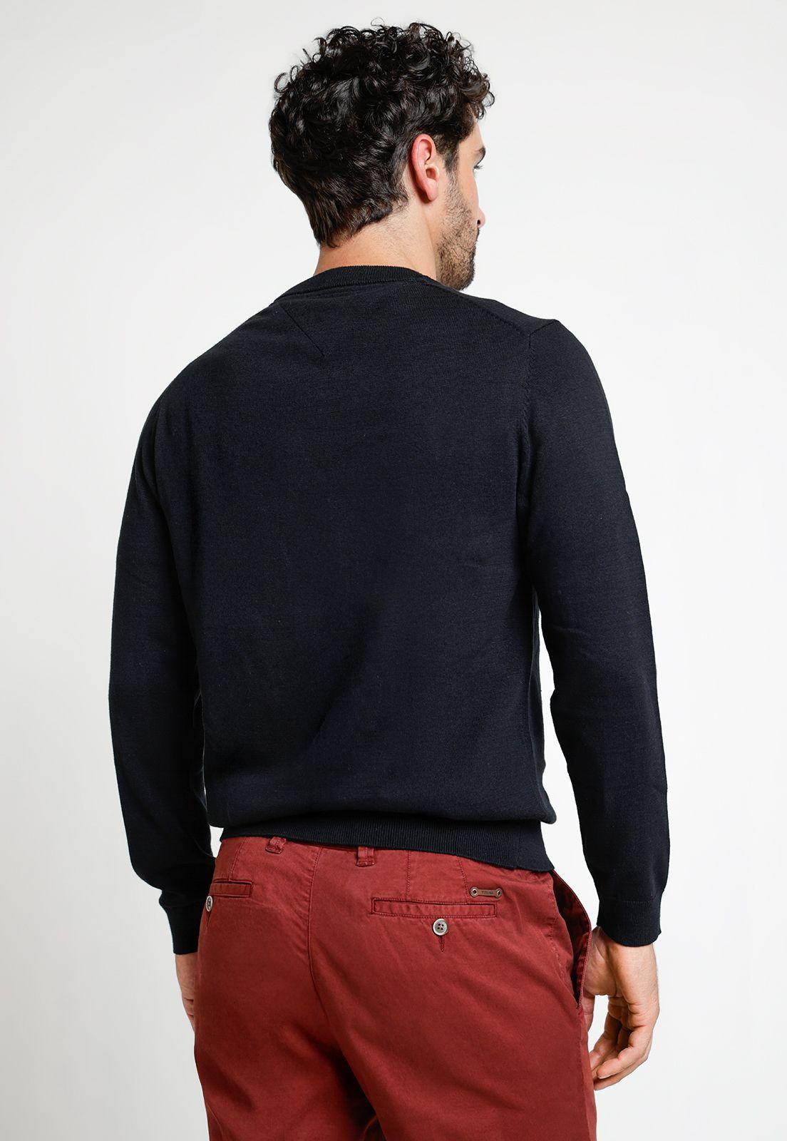 Sweater Hombre Cuello V Parrot Negro-1