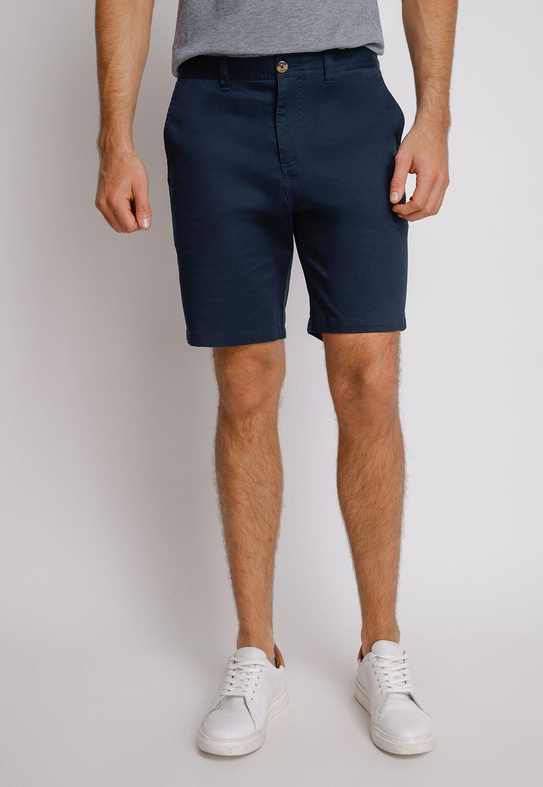 Shorts hombre Slim Fit Valerio Algodón Azul marino-0