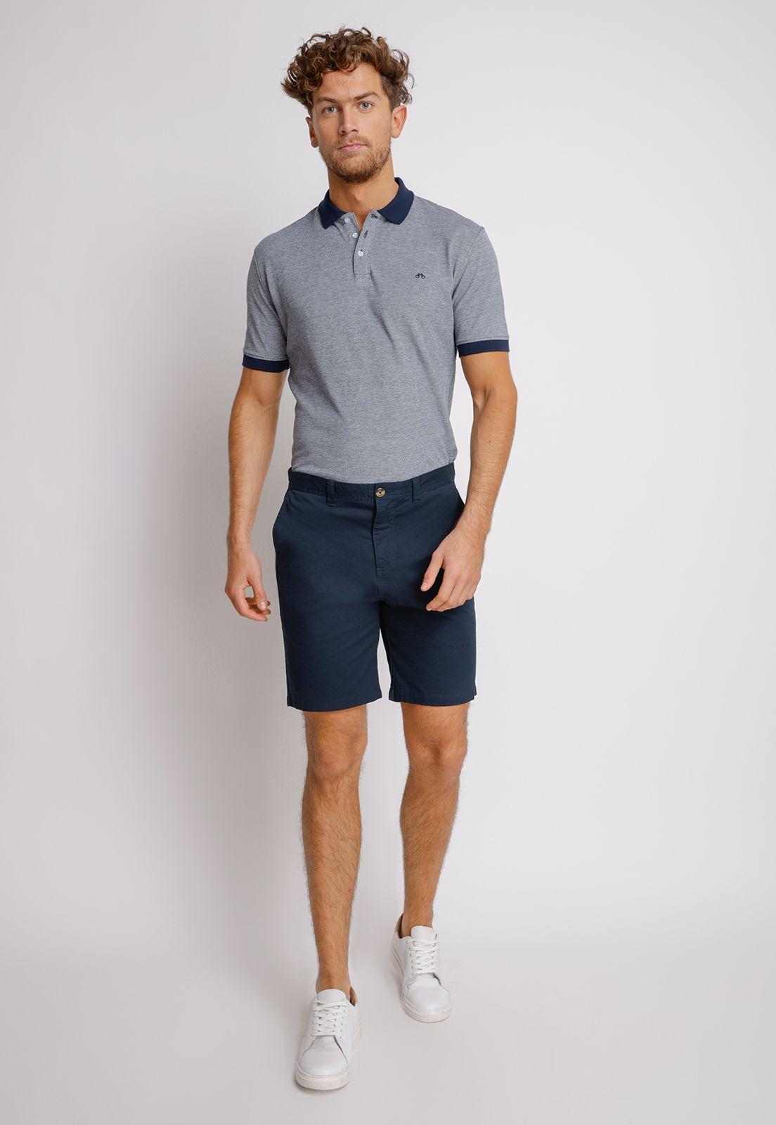 Shorts hombre Slim Fit Valerio Algodón Azul marino-3