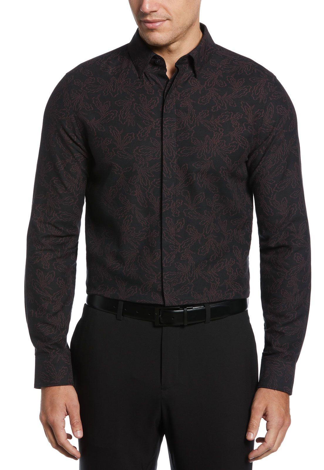 Camisa Casual Jacquard Burdeo-0
