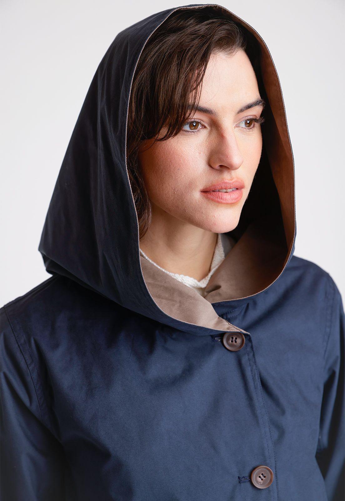 Impermeable De Mujer Modelo Salermo Color Marino-2