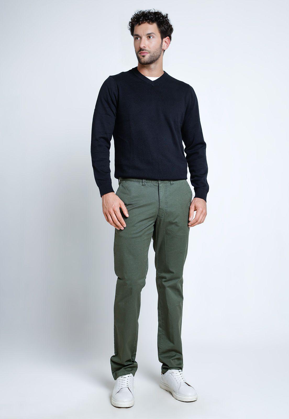 Pantalón Hombre Algodón Vinci Verde-3