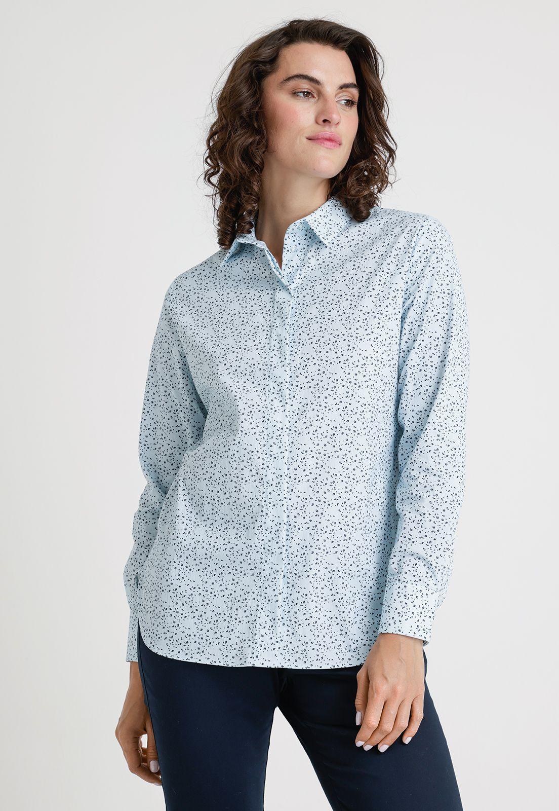 Blusa De Mujer Modelo Kora Color Celeste/Azul-0
