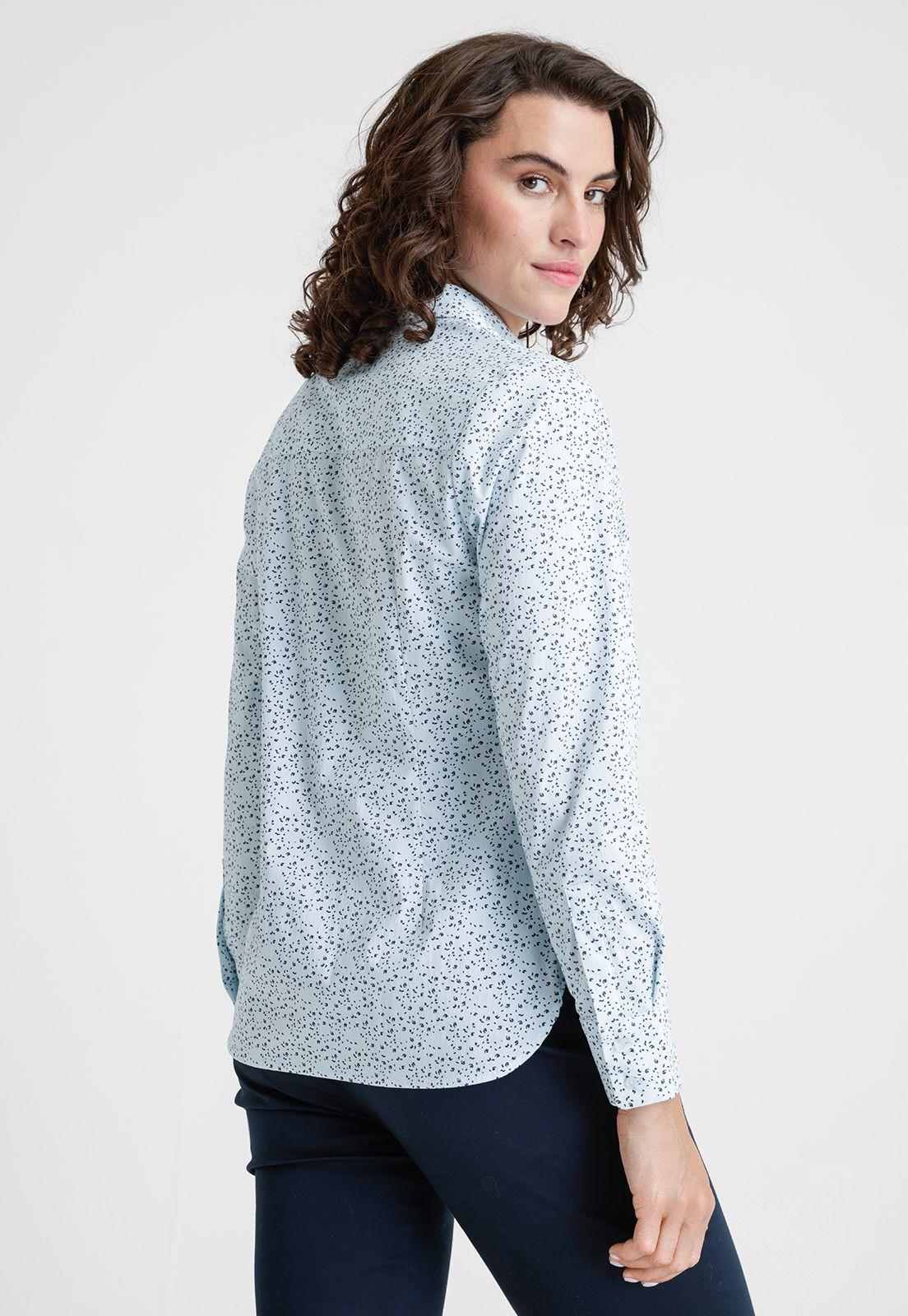 Blusa De Mujer Modelo Kora Color Celeste/Azul-1